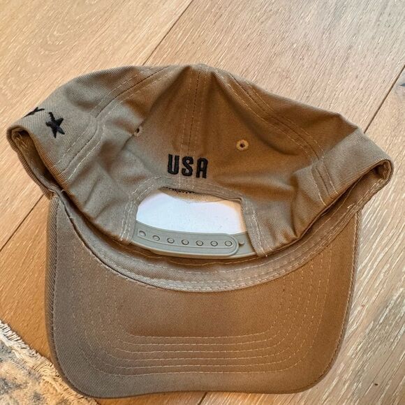 American Flag Trucker Hat Khaki - Picture 3 of 5